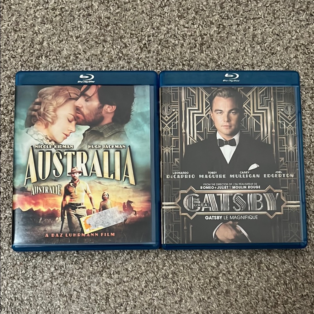 Australia and Gatsby Blu-ray Set / Baz Luhrmann Films